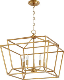 21"W Monument 5-light Nook Chandelier Gold Leaf