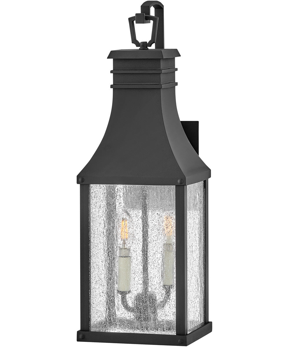 Beacon Hill 2-Light Medium Wall Mount Lantern in Museum Black