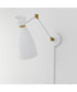 Carillon Articulating Wall Sconce White/Satin Brass