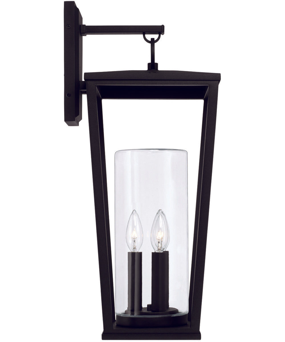 Elliott 3-Light Outdoor Wall-Lantern Rain or Shine - Black