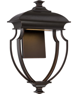 16"H Taft 1-Light LED Outdoor Mahogany Bronze