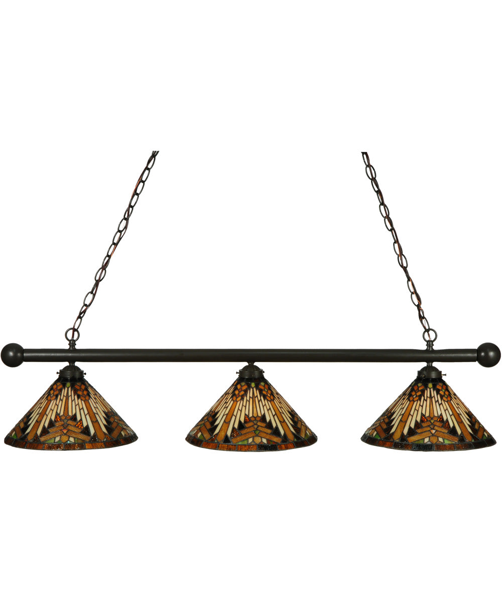 47"W NUEVO Mission 3 Light Island Pendant