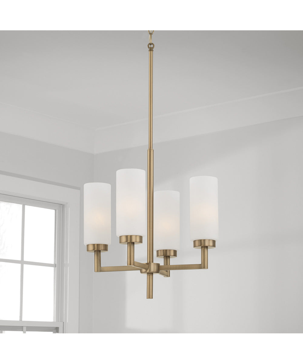 Alyssa 4-Light Pendant Aged Brass
