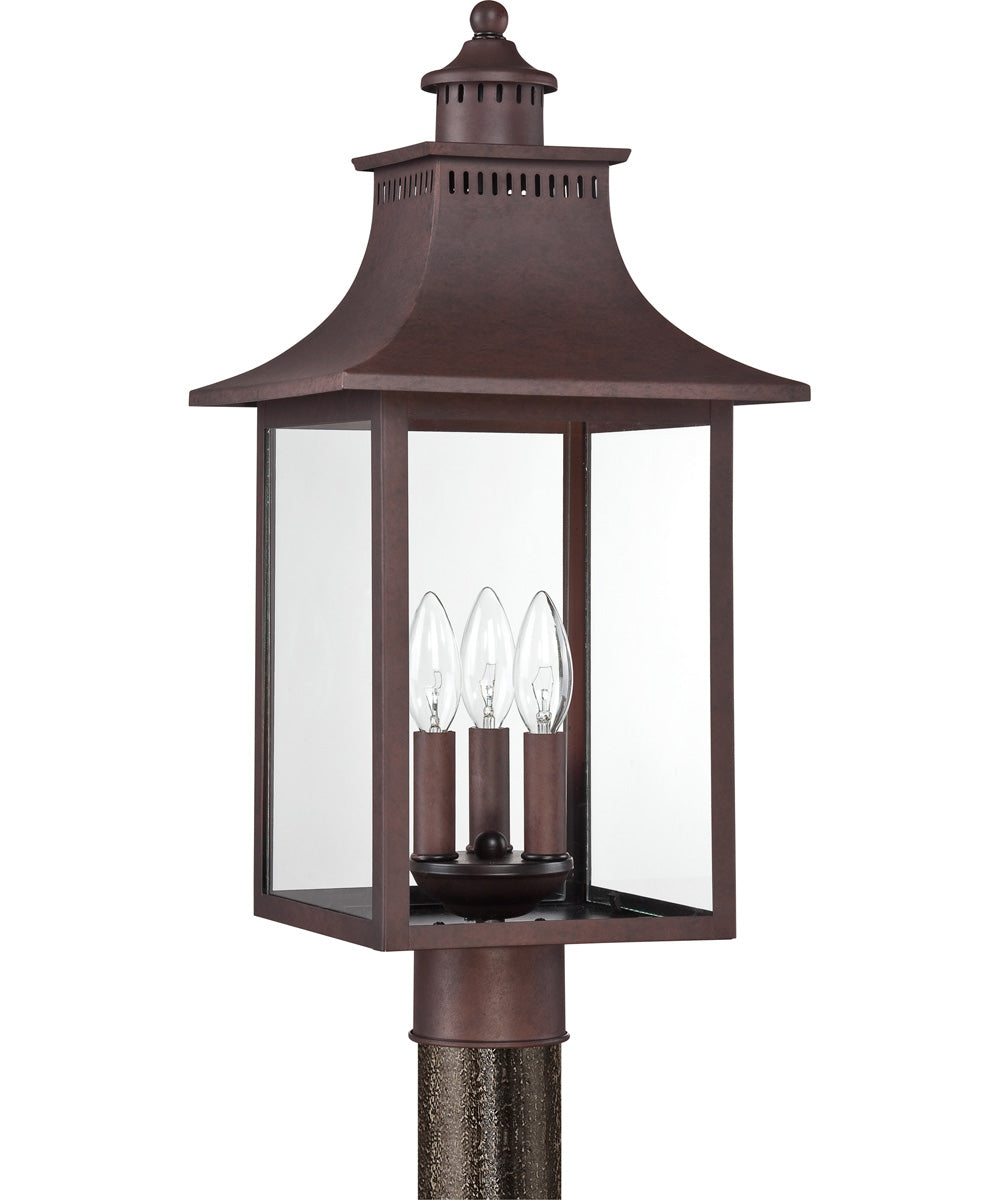 Chancellor Large 3-light Outdoor Post Light Copper Bronze