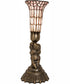 13" High Stained Glass Pond Lily Twin Cherub Accent Lamp