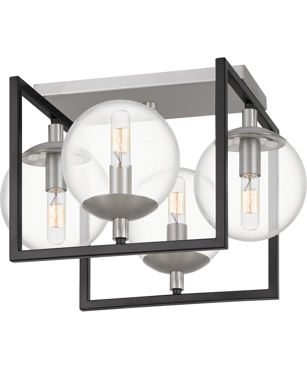 Kane 4-light Semi Flush Mount Earth Black