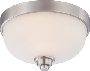 11"W Helium 1-Light Close-to-Ceiling Brushed Nickel