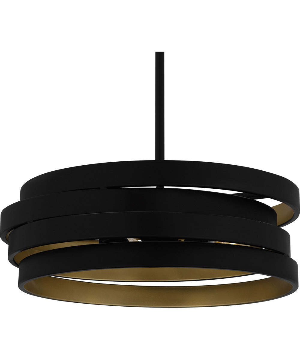 Quoizel Pendant Large 3-light Pendant Matte Black