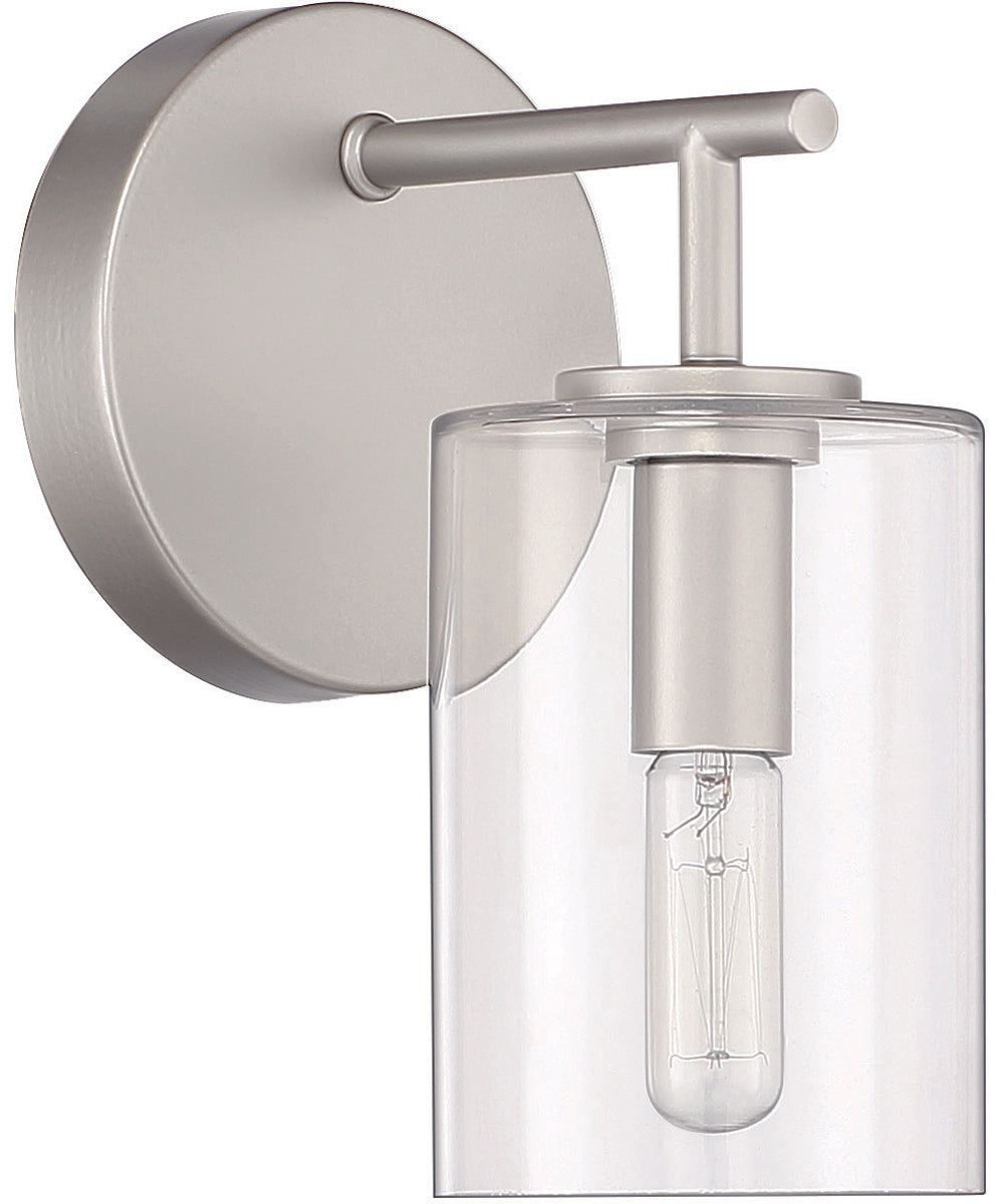 Hailie 1-Light Wall Sconce Satin Nickel