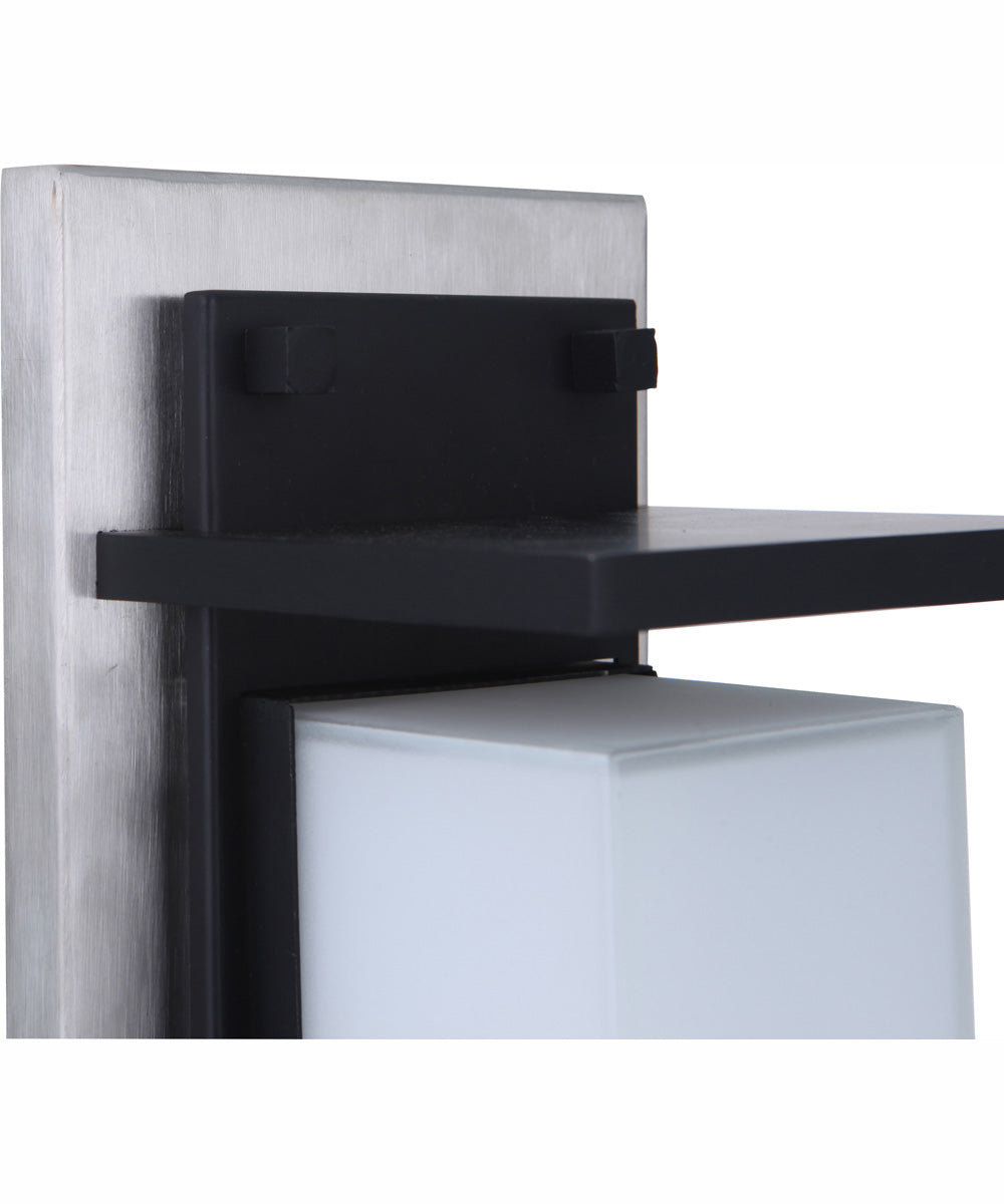 Heights 1-Light Outdoor Wall Lantern Stainless Steel / Midnight