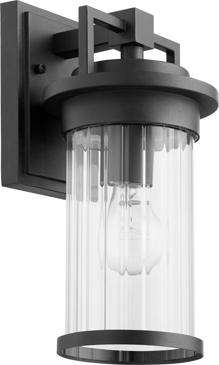 12"H Dimas 1-light Outdoor Wall Mount Light Fixture Noir