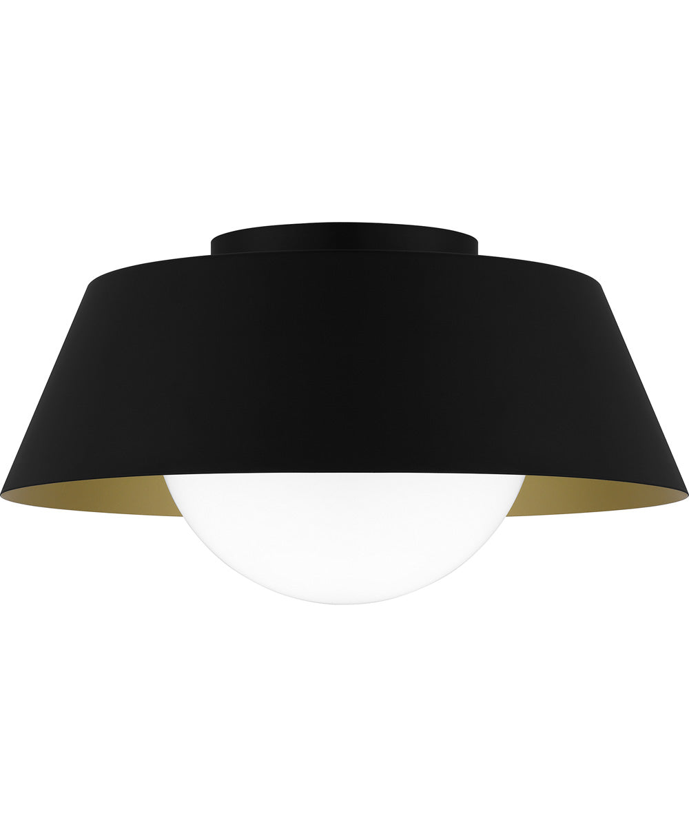 Quoizel Flush Mount Medium 1-light Flush Mount Matte Black