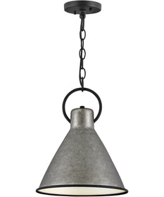 Winnie 1-Light Small Pendant in Rustic Pewter
