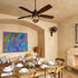 30"W Galveston 1-Light Indoor/Outdoor Ceiling Fan with Light Kit Oiled Bronze