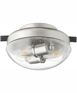 2-light LED Patio Ceiling Fan Light Kit Satin Nickel