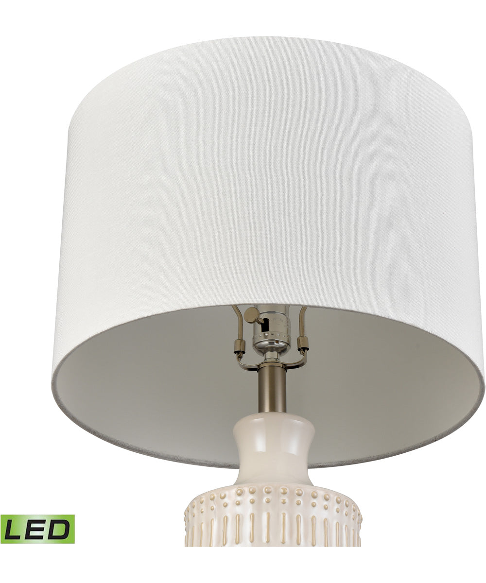 Dorin 25.5'' High 1-Light Table Lamp - White Glazed - Includes LED Bulb