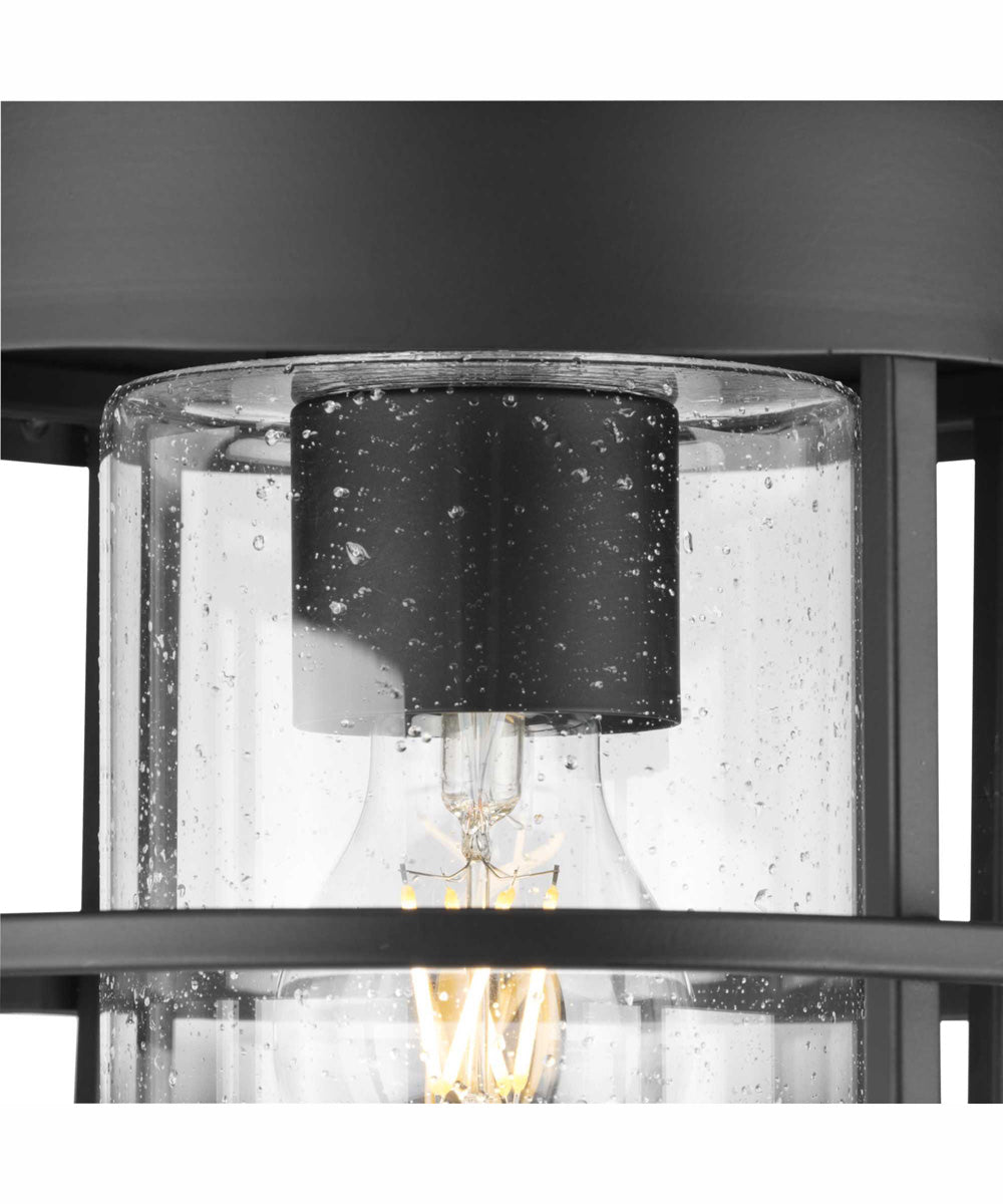 Burgess 1-Light Modern Farmhouse Flush Mount Matte Black