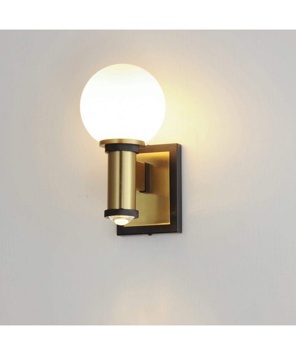 San Simeon 2-Light LED Wall Sconce Black / Natural Aged Brass
