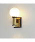 San Simeon 2-Light LED Wall Sconce Black / Natural Aged Brass