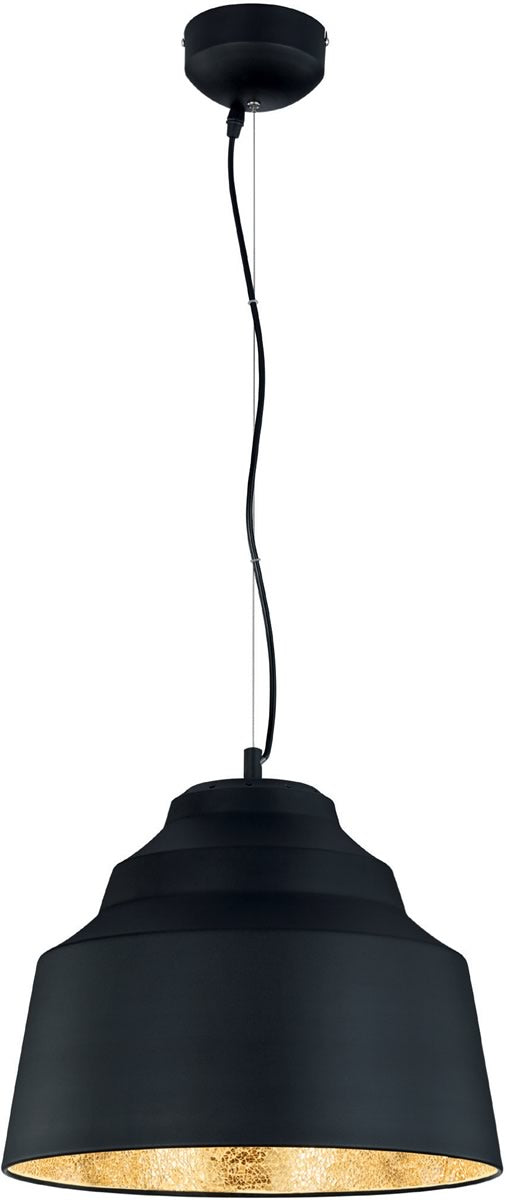 16"W Naples LED Pendant Black