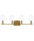 Kelsey Glen Extra Large 4-light Bath Light Weathered Brass