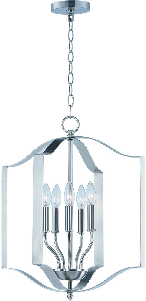 18"W Provident 5-Light Chandelier Satin Nickel