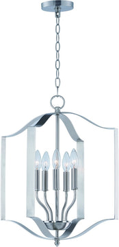 18"W Provident 5-Light Chandelier Satin Nickel