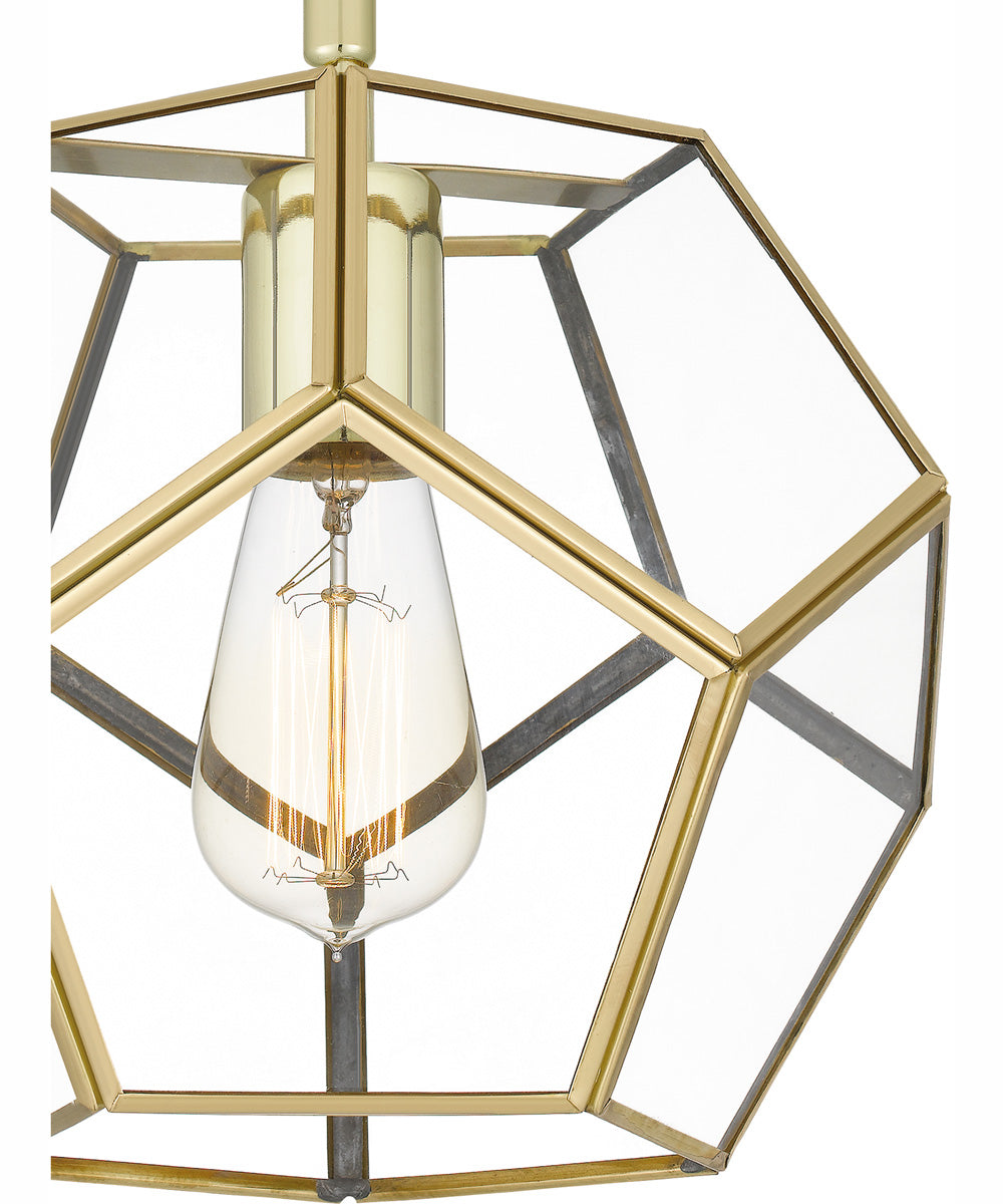 Quoizel Semi-Flush Mount Small 1-light Semi Flush Mount Polished Brass