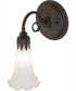 5.5" Wide White Tiffany Pond Lily Wall Sconce