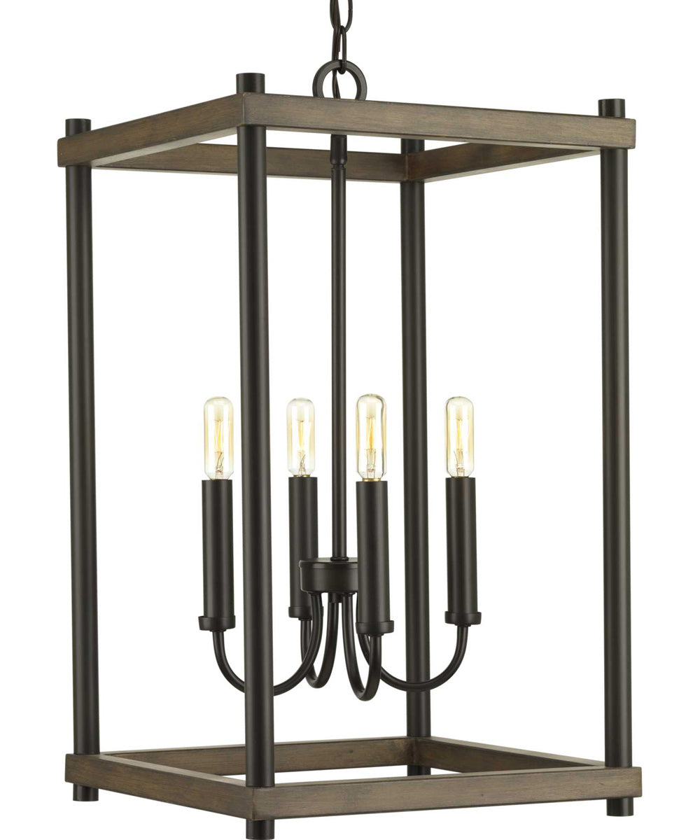Fontayne 4-Light Farmhouse Pendant Light Antique Bronze
