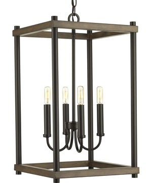 Fontayne 4-Light Farmhouse Pendant Light Antique Bronze