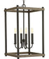 Fontayne 4-Light Farmhouse Pendant Light Antique Bronze