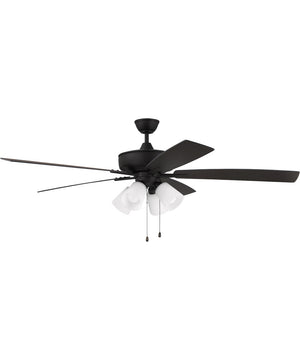 60" Super Pro 114 White 4 Light Kit 4-Light LED Ceiling Fan (Blades Included) Espresso