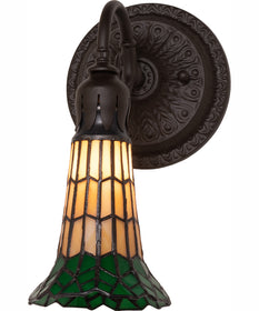5.5" Wide Stained Glass Pond Lily Wall Sconce
