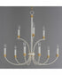 Charlton 9-Light Chandelier Weathered White/Gold Leaf