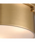 Flushmounts 14'' Wide 3-Light Flush Mount - Satin Brass