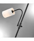 Tayvon 1-Light Floor/Reading Combo Lamp Black/White Fabric Shade