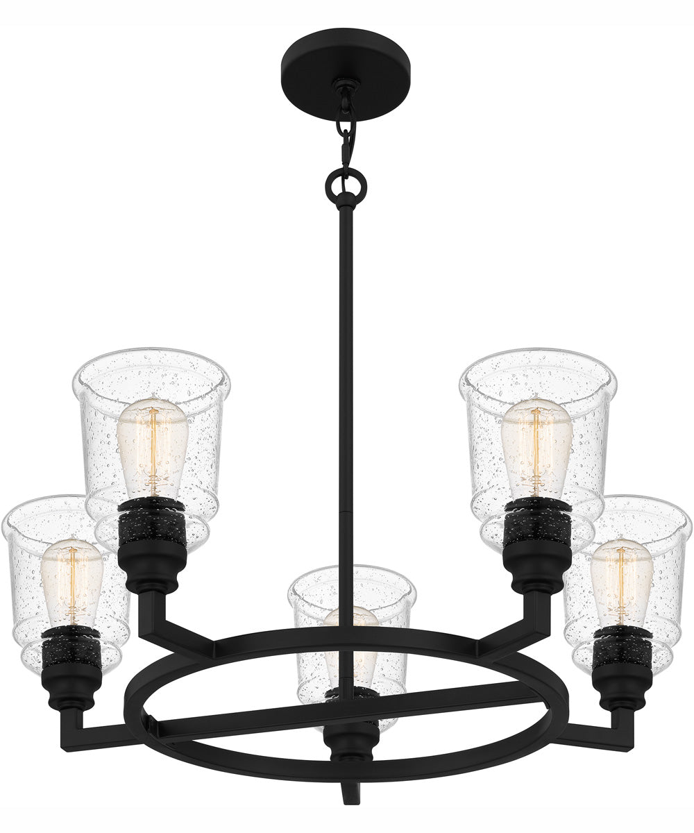 McIntire 5-light Chandelier Matte Black