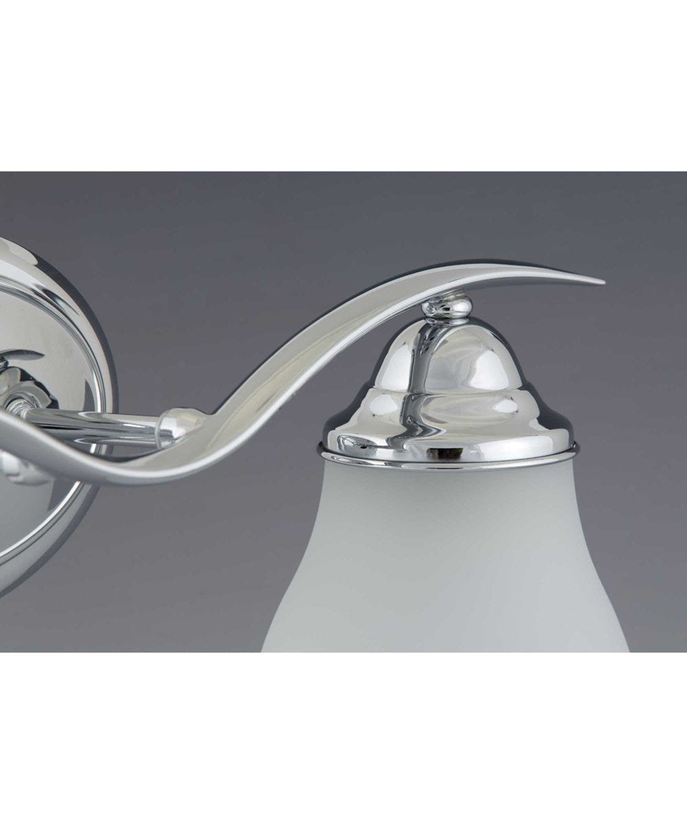 Trinity 3-Light Etched Glass Traditional Bath Vanity Light Polished Chrome