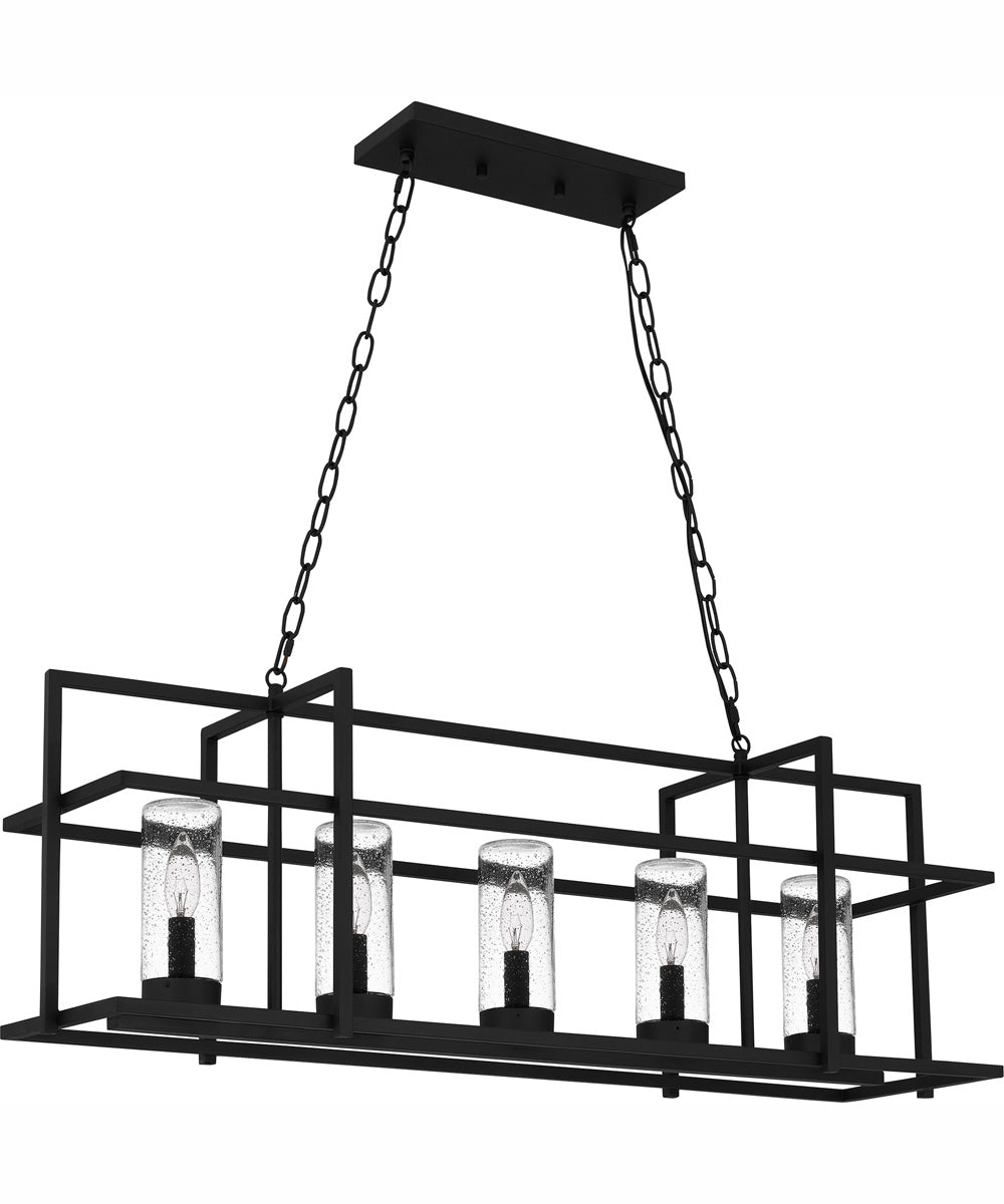Damien Medium 5-light Island Light Earth Black