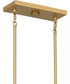 Kelleher Small 6-light Island Light Nouveau Painted Weathered Brass