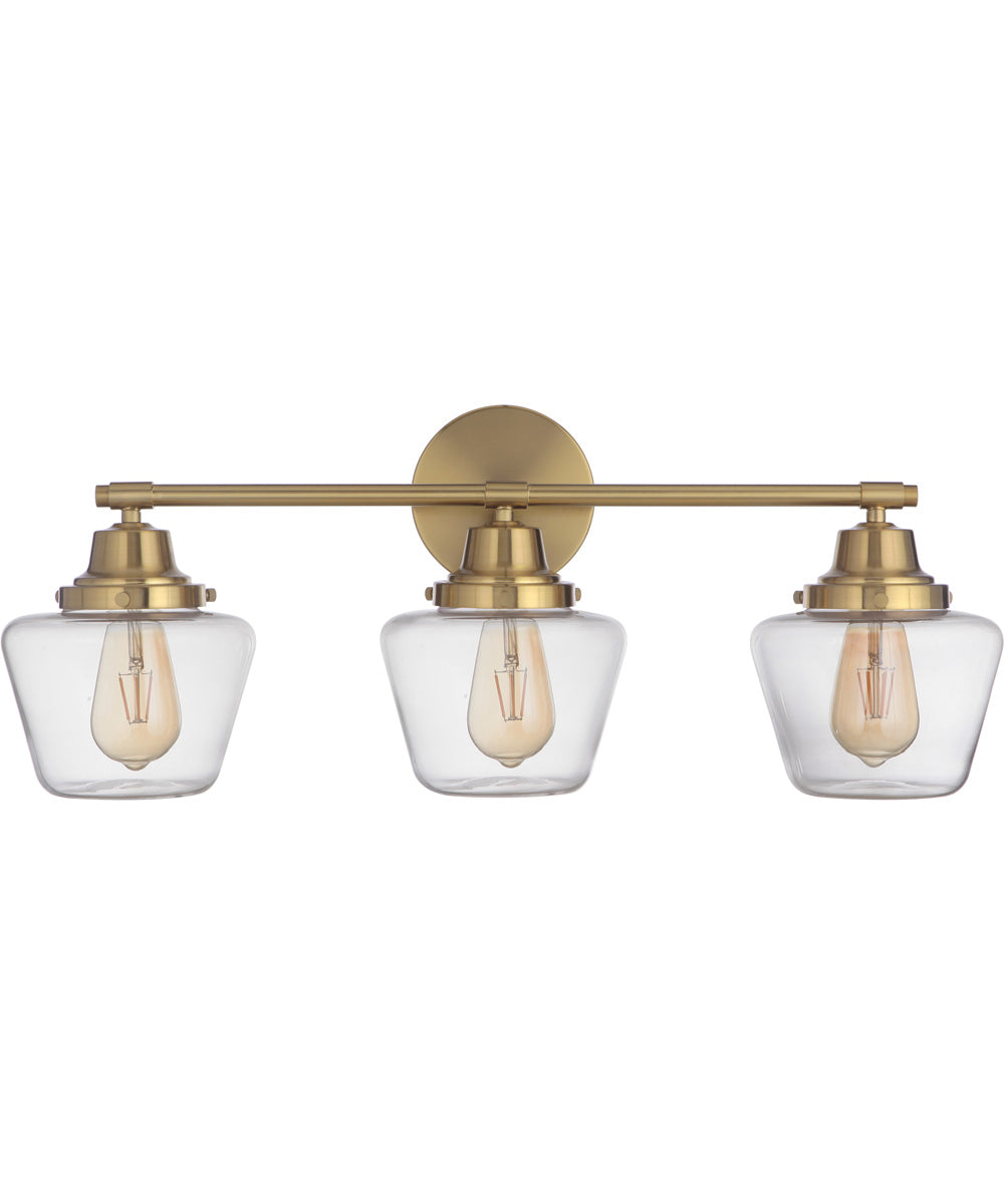 Essex 3-Light Bath Vanity Light Satin Brass
