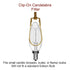 Polished Brass Clip-On Candelabra Harp Fitter Adapter