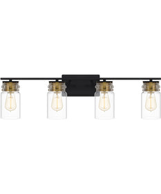 Keesey Extra Large 4-light Bath Light Matte Black