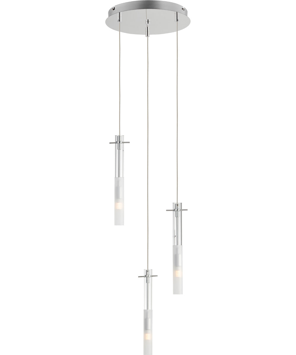 Pipette 3-Light Pendant Polished Chrome