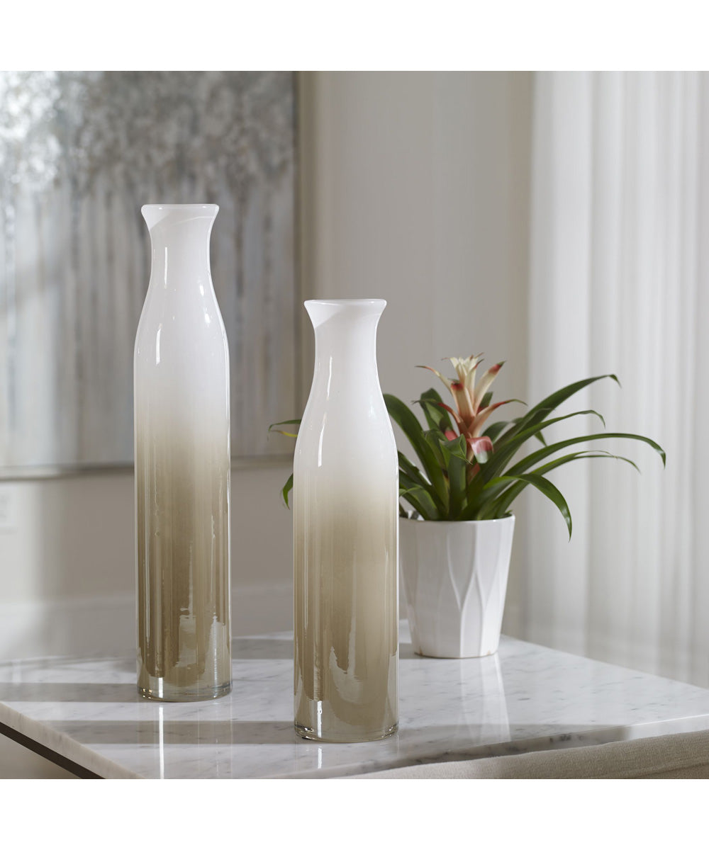 Blur Ivory Beige Vases, Set of 2