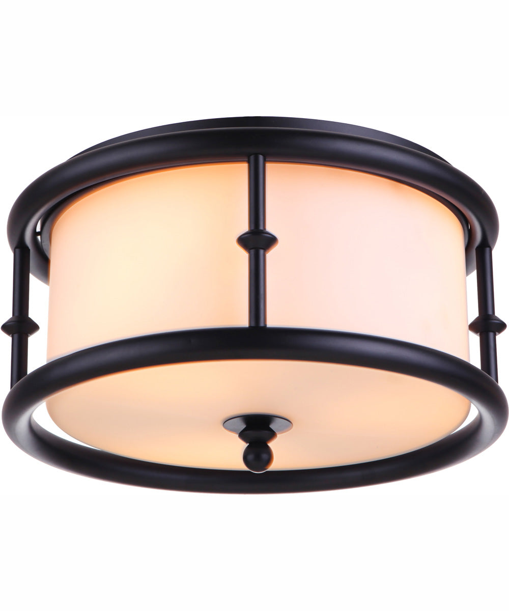 Marlowe 3-Light Flush Mount Flat Black