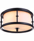 Marlowe 3-Light Flush Mount Flat Black