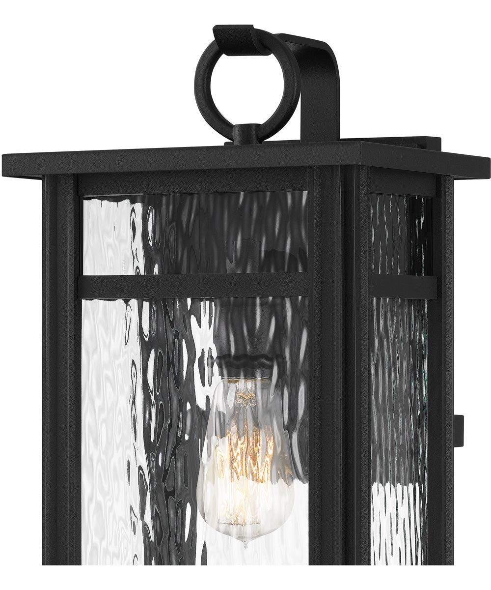 Moira Large 1-light Outdoor Wall Light  Coastal Armour Steel Earth Black