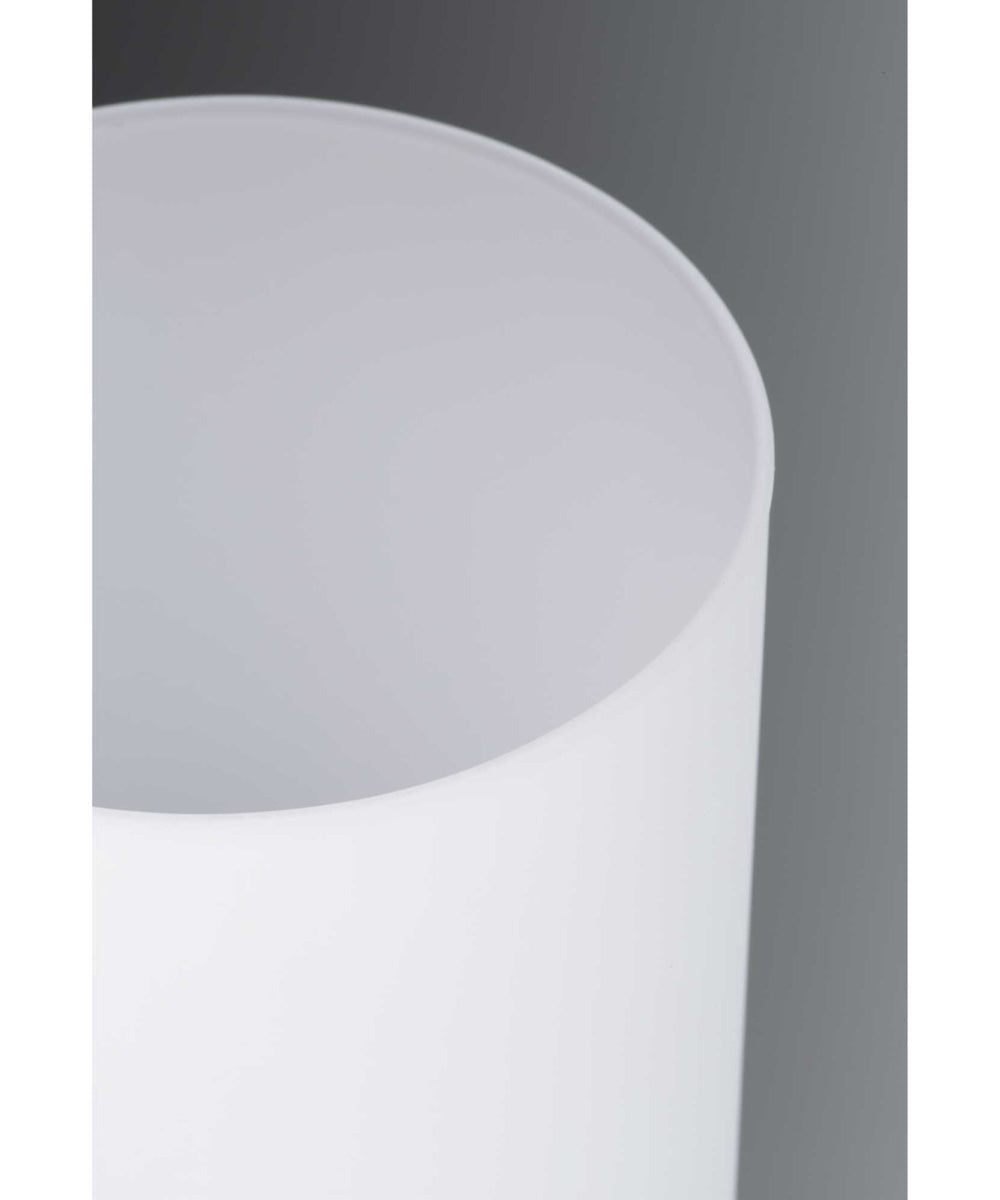 Replay 1-Light Etched White Glass Modern Mini-Pendant Light Textured Black